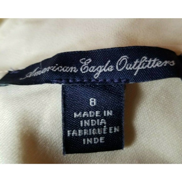 American Eagle  Womens Flapper Fringe Ivory Dress - Picture 2 of 8